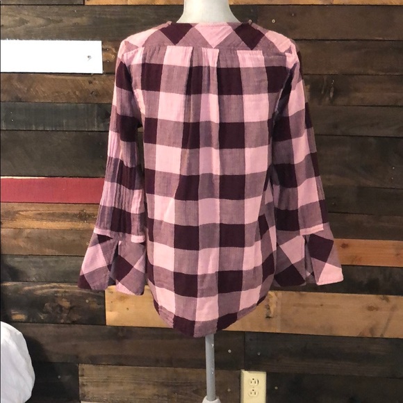 Flared sleeved shirt with tie - Picture 4 of 5